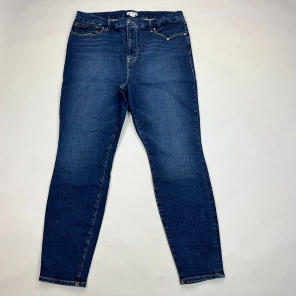 Good American Good Legs Skinny Jeans Women 18 NWOT Pocket Stretch Organic Cotton